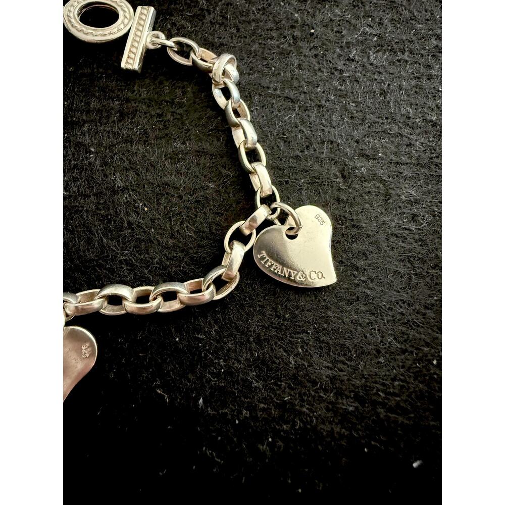 Tiffany & Co. Sterling Silver Heart Charms Bracelet - Picture 6 of 8